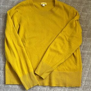 J. Crew Mustard Yellow Crewneck Sweater L